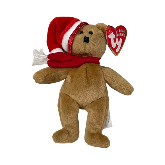 1997 Ty Teenie Beanie Babies Holiday Teddy Bear! RARE - Picture 1 of 7